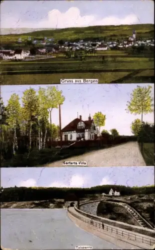 Ak Bergen im Vogtland, Talsperre, Sarfarts Villa