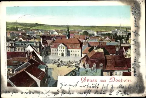 Ak Döbeln in Sachsen, Totalansicht