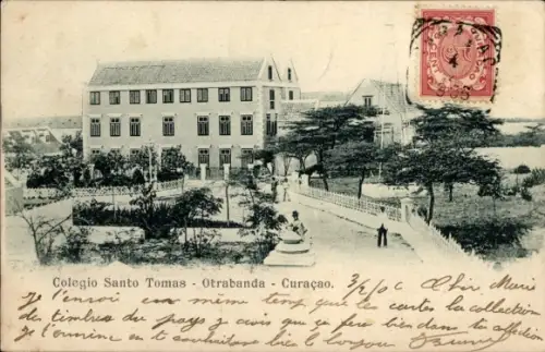 Ak Curaçao Niederländische Antillen Karibik, Colegio Santo Tomas, Otrabanda
