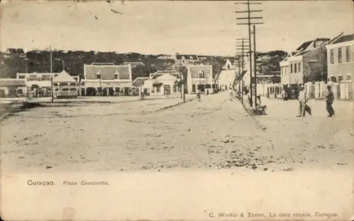 Ak Curaçao Niederländische Antillen Karibik, Plaza Concordia