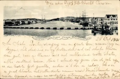 Ak Curaçao Niederländische Antillen Karibik, Hafen