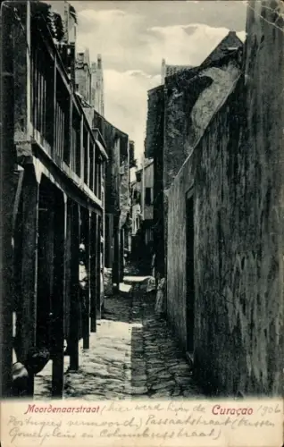 Ak Curaçao Niederländische Antillen Karibik, Moordenaarstraat