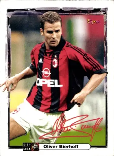 Ak Fußballspieler Oliver Bierhoff, Autogramm aufgedruckt