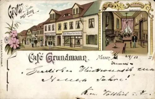 Litho Nossen in Sachsen, Café Grundmann, Gastzimmer