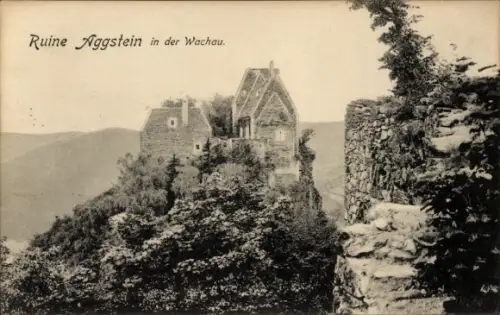 Ak Schönbühel Aggsbach in Niederösterreich, Ruine Aggstein in der Wachau