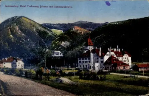 Ak Semmering in Niederösterreich, Hotel Erzherzog Johann, Sonnwendstein