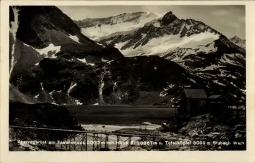 Foto Ak Uttendorf in Salzburg, Sparregerüst am Tauernmoos, Stubach-Werk
