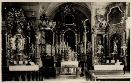 Foto Ak Markt Waltersdorf Steiermark, Innenansicht der Kirche