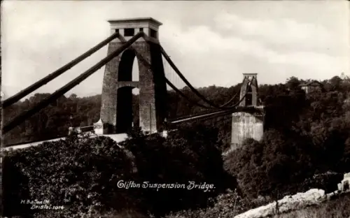 Ak Clifton Bristol South West England, Suspension Bridge