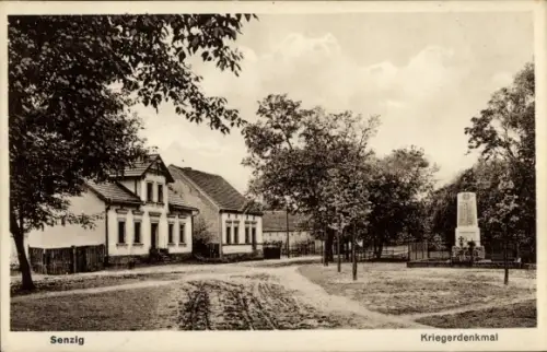 Ak Senzig Königs Wusterhausen,  Kriegerdenkmal