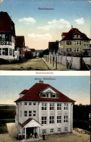 Ak Schönaich in Württemberg, Schulstraße, Neues Schulhaus