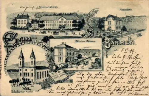 Litho Barmen Wuppertal, Missionshaus, Kirche