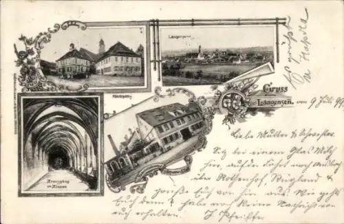 Ak Langenzenn in Mittelfranken, Gesamtansicht, Kloster