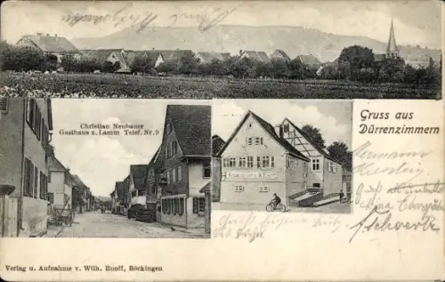 Ak Dürrenzimmern Brackenheim an der Zaber Württemberg, Gasthaus zum Lamm, Christian Neubauer