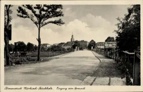 Ak Märkisch Buchholz Dahme Spreewald, Kronenstadt, Eingang zum Spreewald