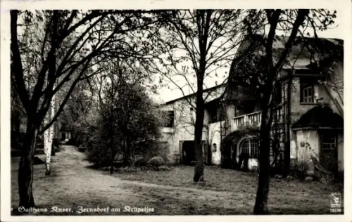 Ak Zernsdorf Königs Wusterhausen in Brandenburg, Gasthaus Knorr am Krüpelsee, Bes. Otto Radke