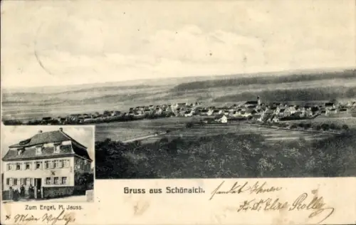 Ak Schönaich in Württemberg, Panorama, Gasthaus Zum Engel, M. Jauss