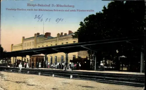 Ak Müncheberg in der Mark, Hauptbahnhof