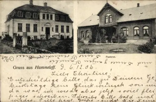 Ak Hammeleff Haderslev Hadersleben Dänemark, Pastorat, Sondergaard