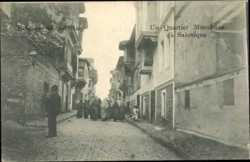 Ak Thessaloniki Saloniki Griechenland, Un Quartier Musulman