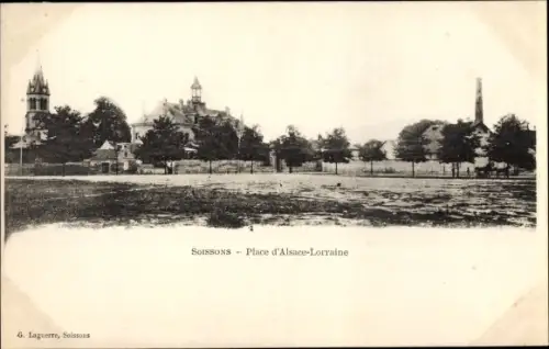 Ak Soissons Aisne, Place d'Alsace Lorraine