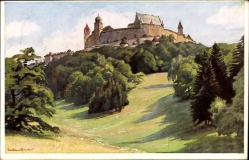 Künstler Ak Hancke, Kurt Hanns, Coburg in Oberfranken, Veste