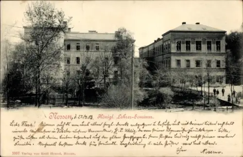Ak Nossen in Sachsen, Königliches Lehrerseminar