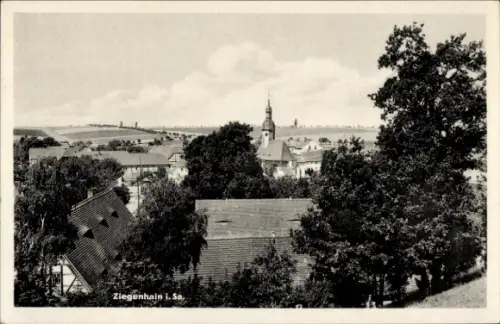 Ak Ziegenhain Nossen in Sachsen, Teilansicht, Kirche
