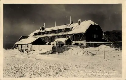 Foto Ak Reichenau an der Rax in Niederösterreich, Karl Ludwig Haus, Winteransicht