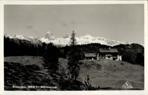 Foto Ak Aich Steiermark, Brünnerhütte am Stoderzinken, Dachsteingruppe
