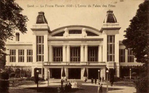 CPA Grand Gand Flandre orientale, La Féerie Florale 1930, L'Entrée du Palais des Fêtes