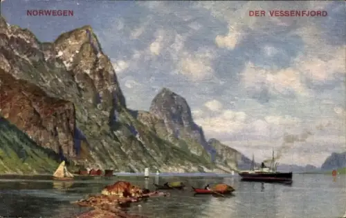 Künstler Ak Norwegen, Vessenfjord