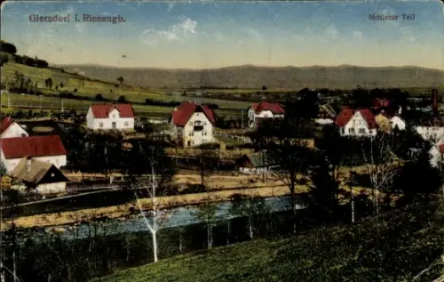 Ak Podgórzyn Giersdorf Riesengebirge Schlesien, Mittlerer Teil