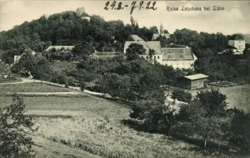 Ak Wleń Lähn am Bober Schlesien, Ruine Lehnhaus, 1922
