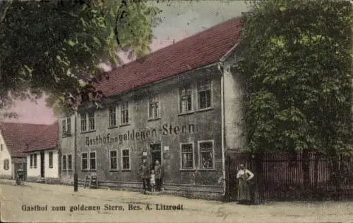Ak Mittelhausen Allstedt in Sachsen Anhalt, Gasthof zum goldenen Stern