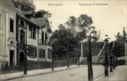 Ak Eberswalde, Moltkestraße, Moltketreppe