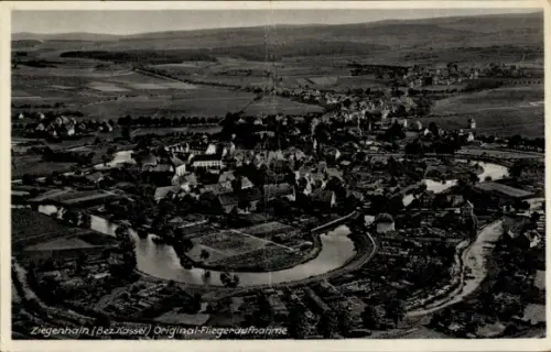 Ak Ziegenhain Schwalmstadt in Hessen,  Original-Fliegeraufnahme