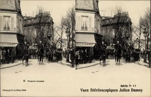 Stereo Ak Dragons lanciers, französische Soldaten, Dragoner