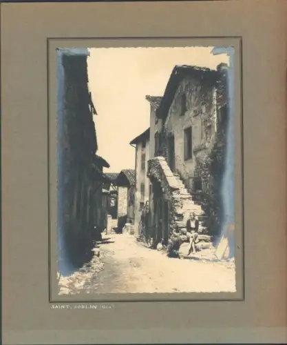 Foto Saint Sorlin d'Arves Savoie, Straße, Wohnhaus, Vaulnaveys Isère, Gruppe mit Ziegen