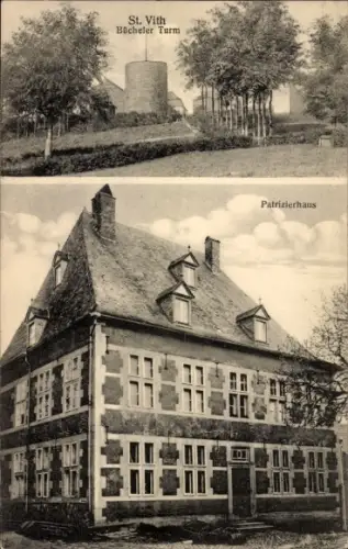 Ak Saint Vith Sankt Vith Wallonien Lüttich, Bücheler Turm, Patrizierhaus