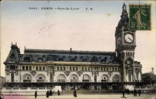 Ak Paris XII, Gare de Lyon