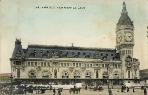 Ak Paris XII, Gare de Lyon