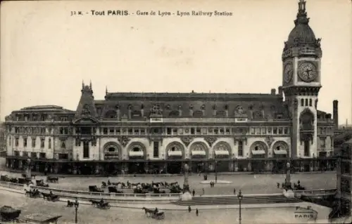 Ak Paris XII, Gare de Lyon