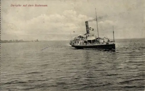 Ak Bodensee, Dampfer
