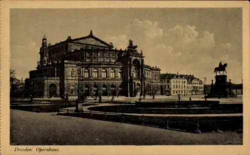 Ak Dresden Altstadt Friedrichstadt, Opernhaus