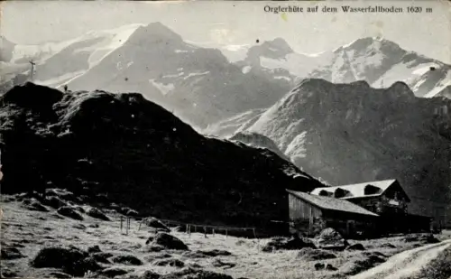 Ak Salzburg in Österreich, Orglerhütte, Wasserfallboden