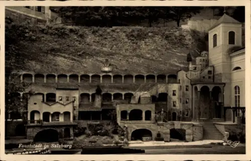 Ak Salzburg in Österreich, Felsenreitschule, Spielstätte Salzburger Festspiele, Fauststadt, Felsw