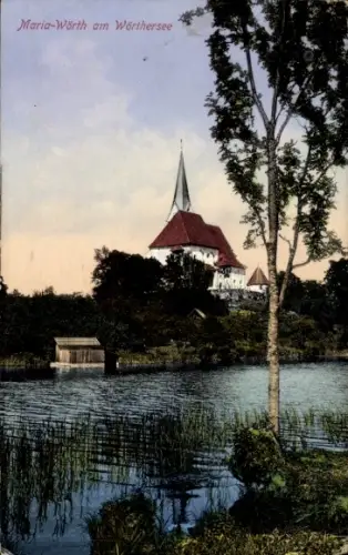 Ak Maria Wörth am Wörthersee Kärnten, Kirche