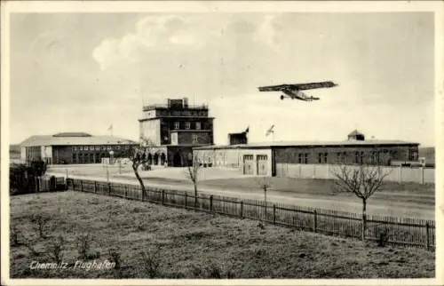Ak Chemnitz in Sachsen, Flughafen