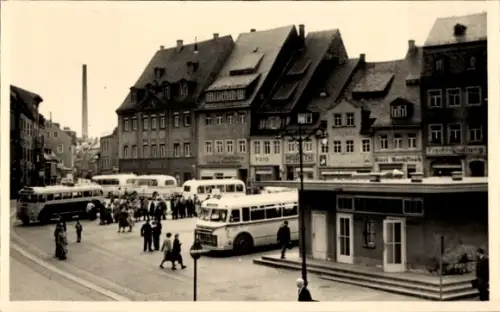 Foto Ak Mittweida in Sachsen, Busbahnhof